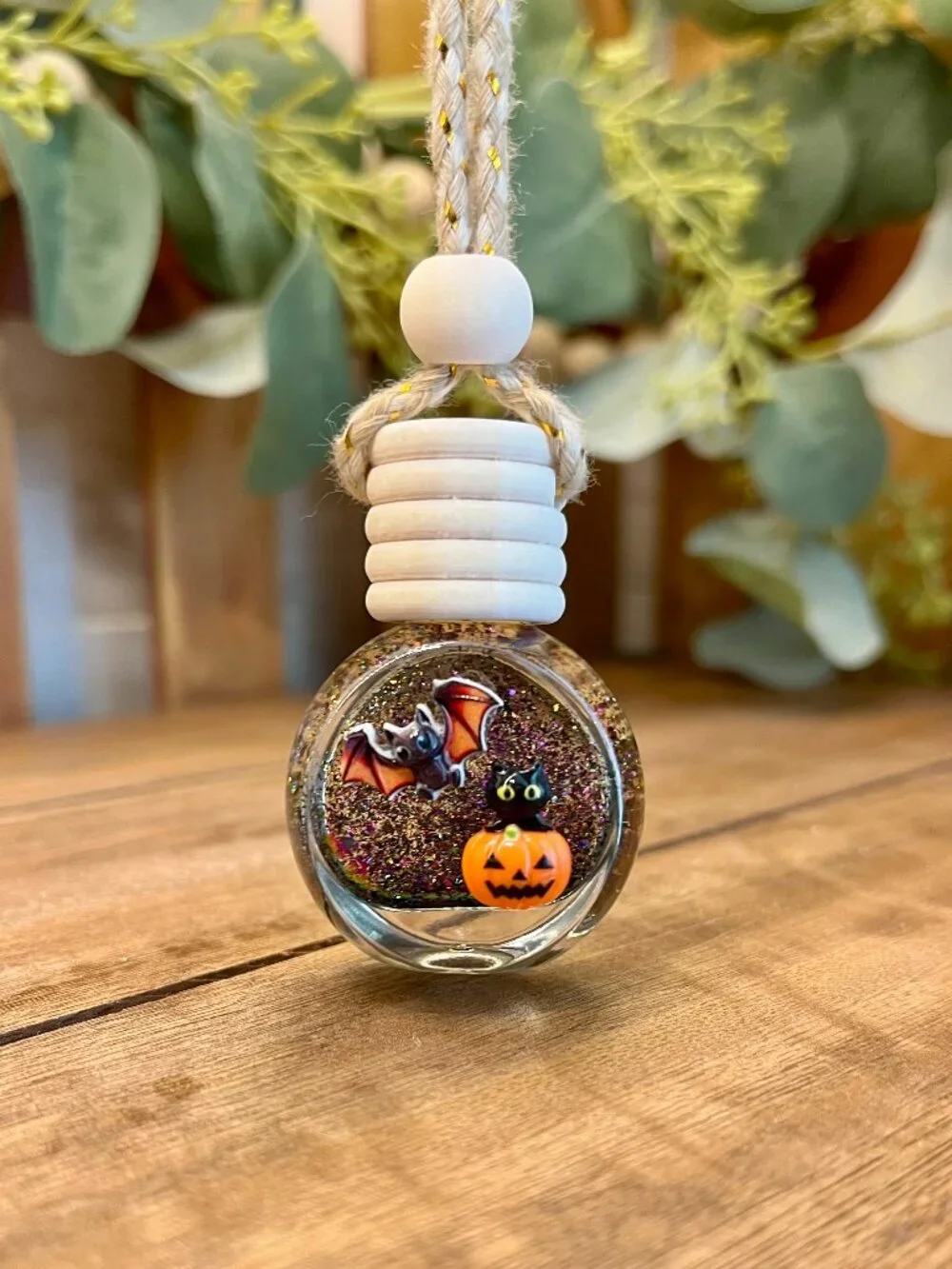 Black Cat Car Fragrance Diffuser, Fall Air Freshener, Fragrance: Pumpkin Souffle